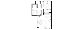 A floor plan of a house with labeled rooms such as WID, STORAGE, and LINE.
